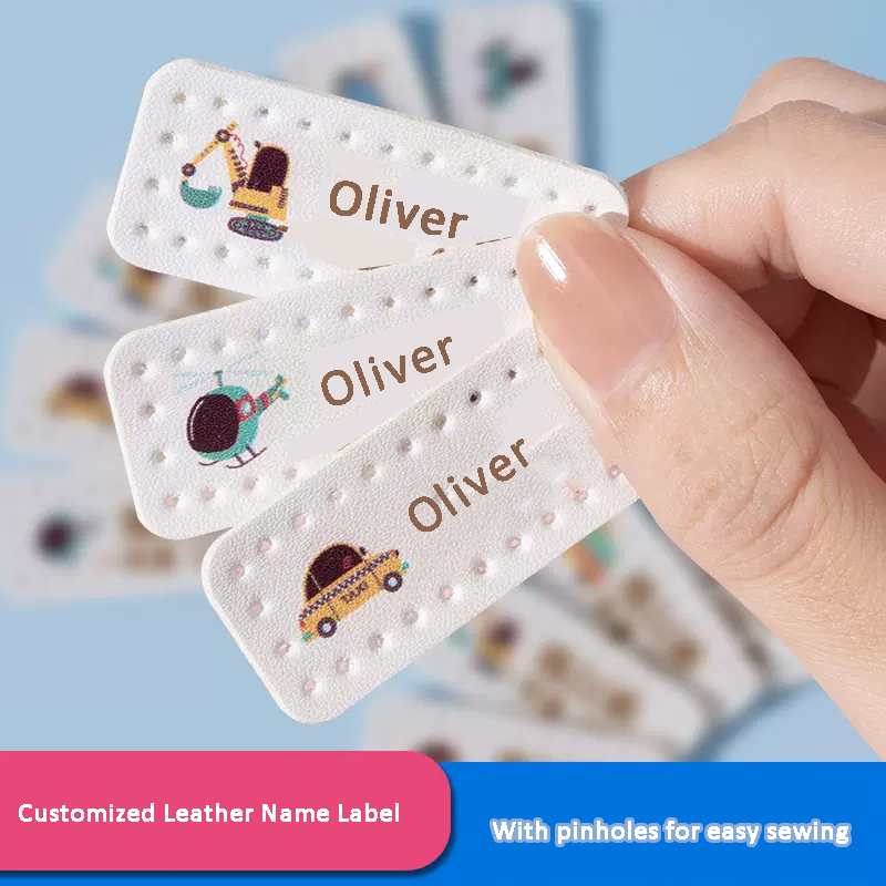 Baby Clothing Name - Op maat gemaakte lederen laser sticker