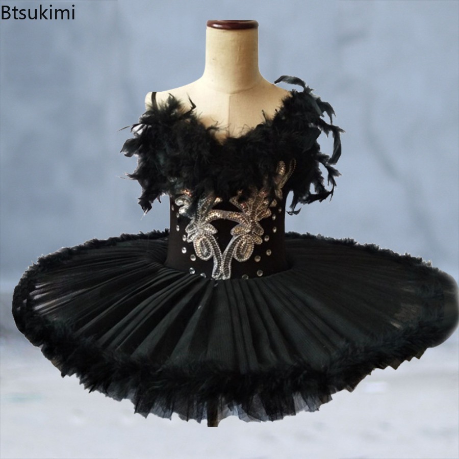 Baby Tutu Skirt - Professionele Ballet Tutu Pannenkoek Kinderen Zwart