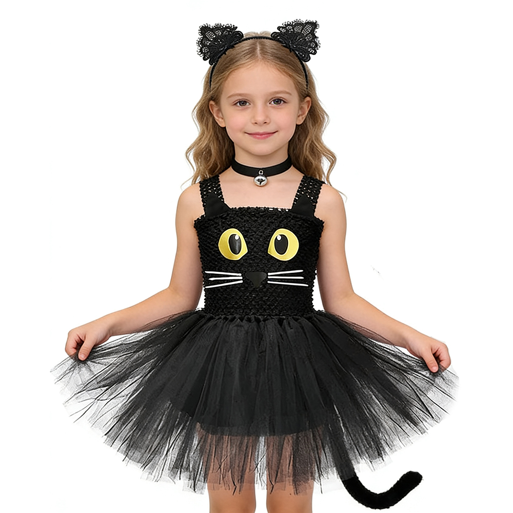 Baby Tutu Skirt - Meisjes Zwarte Kat Tutu Jurk Kinderen