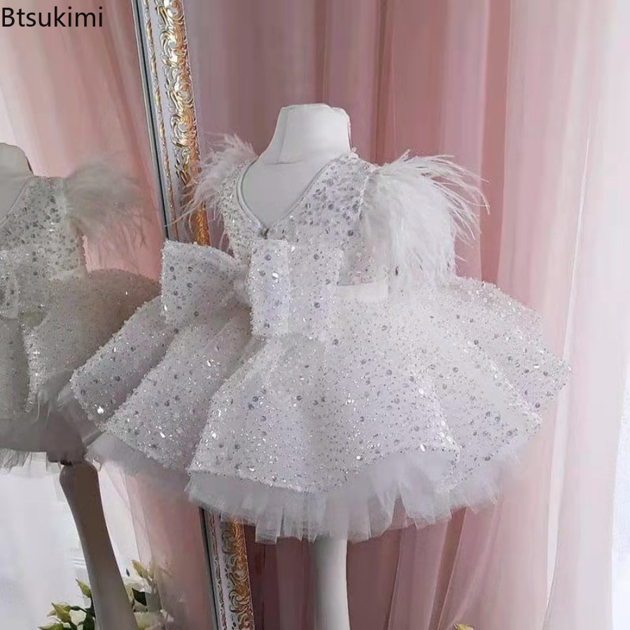 Baby Clothing 1 Year Old - 2026 Baby Meisjes Jurken Kinderen Wit