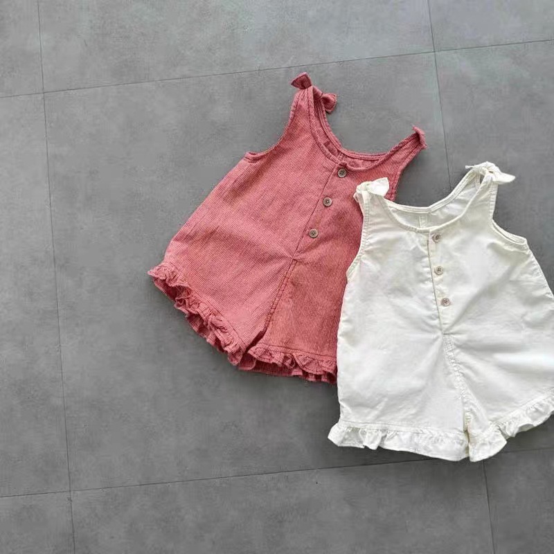 Baby Clothing For Girls - HY2831 Zomerrompertje voor meisjes met overslag