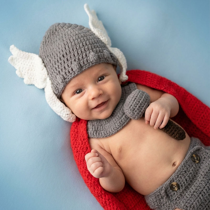 Baby Clothing 1 Year Old - Pasgeboren fotografie rekwisieten Thor babykostuum Avengers