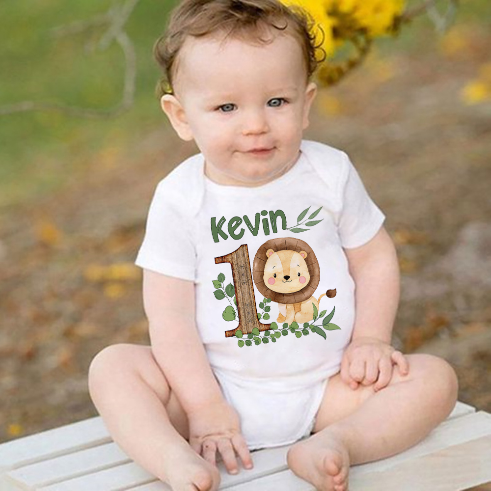 Baby Clothing Name - Gepersonaliseerde Safari dier met naam Baby