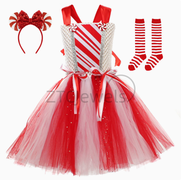 Meisjes Kerst Candy Cane Tutu  - Baby Tutu Skirt recensie en prijs