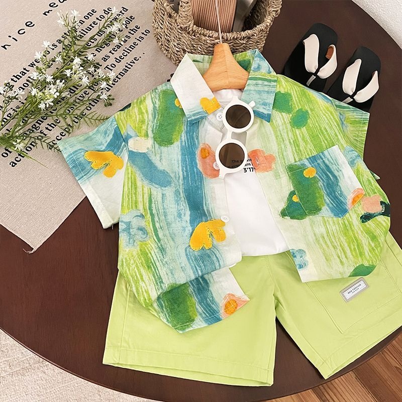 Jongens Bloemig Korte Mouw Shi - Baby Clothing Sale recensie en prijs