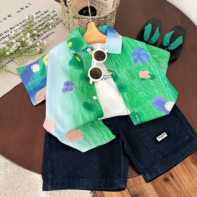 Jongens Bloemig Korte Mouw Shi - Baby Clothing Sale recensie en prijs