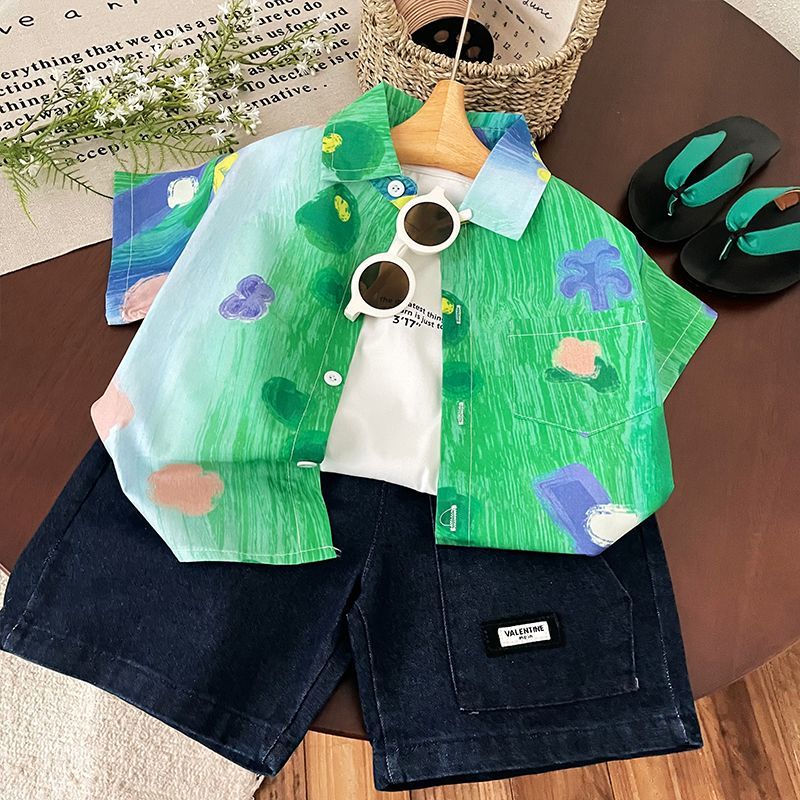 Jongens Bloemig Korte Mouw Shi - Baby Clothing Sale recensie en prijs