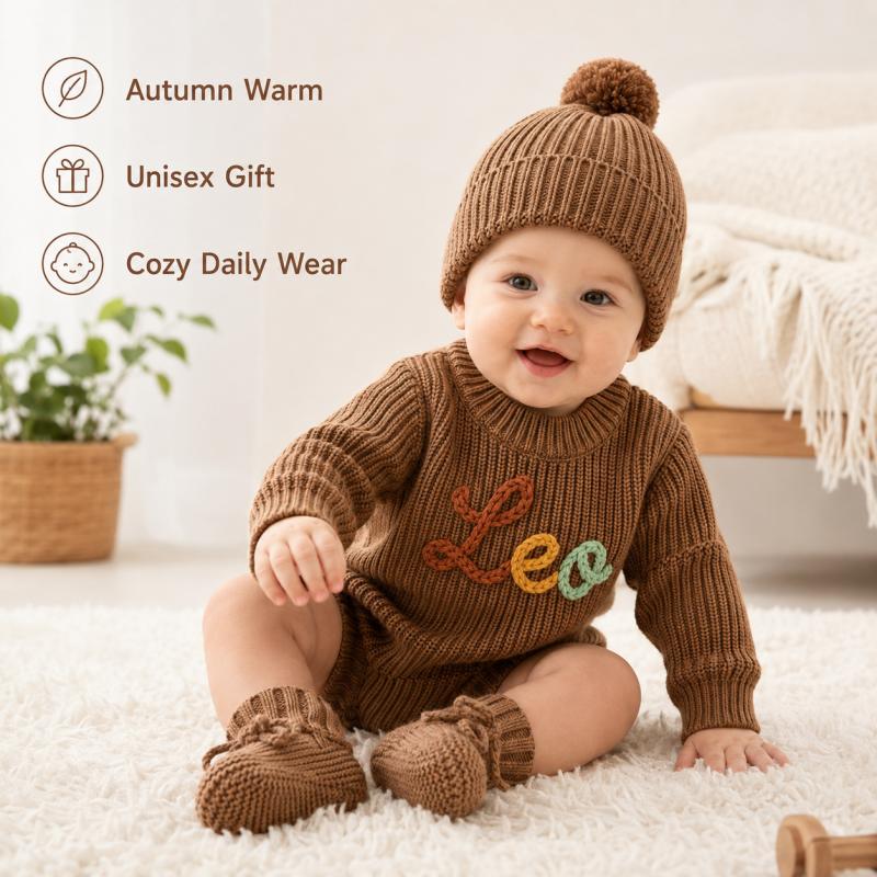 Gepersonaliseerde baby gebreid - Baby Clothing Name recensie en prijs