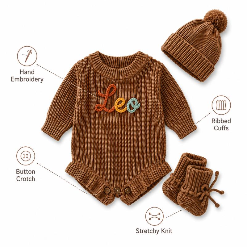 Gepersonaliseerde baby gebreid - Baby Clothing Name recensie en prijs